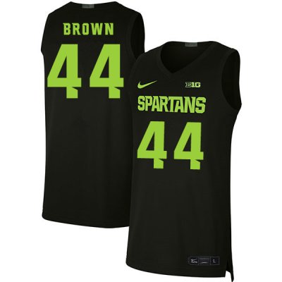 Men Michigan State Spartans NCAA #44 Gabe Brown Black Authentic Nike 2019-20 Stitched College Basketball Jersey VZ32D65GJ